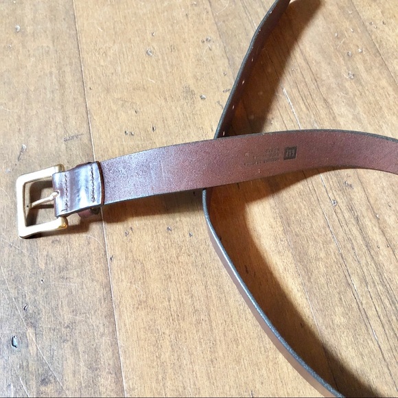 GAP 100% Brass & Leather Belt Medium EUC - Picture 3 of 3